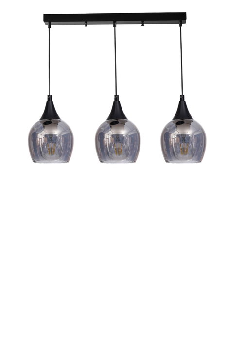 Opviq Lámpara de araña 9064-5 Gris y Negro